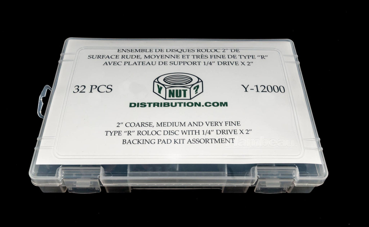 2" ROLOC ABRASIVE DISCS TYPE R WITH HOLDER (ROUGH, MEDIUM and VERY FINE – 30 PCS SET – Y-12000