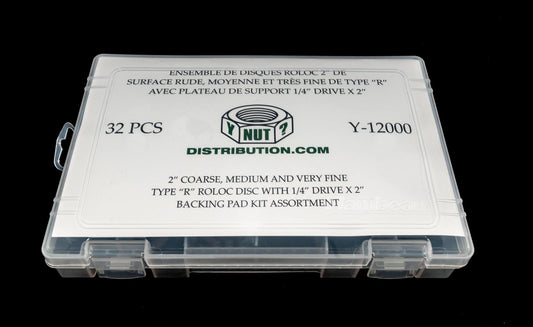 2" ROLOC ABRASIVE DISCS TYPE R WITH HOLDER (ROUGH, MEDIUM and VERY FINE – 30 PCS SET – Y-12000