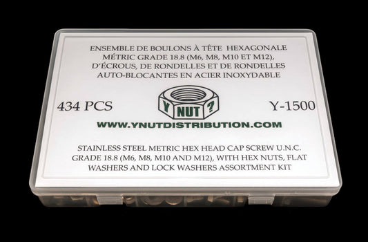 STAINLESS STEEL METRIC BOLTS – 434-PCS SET - Y-1500