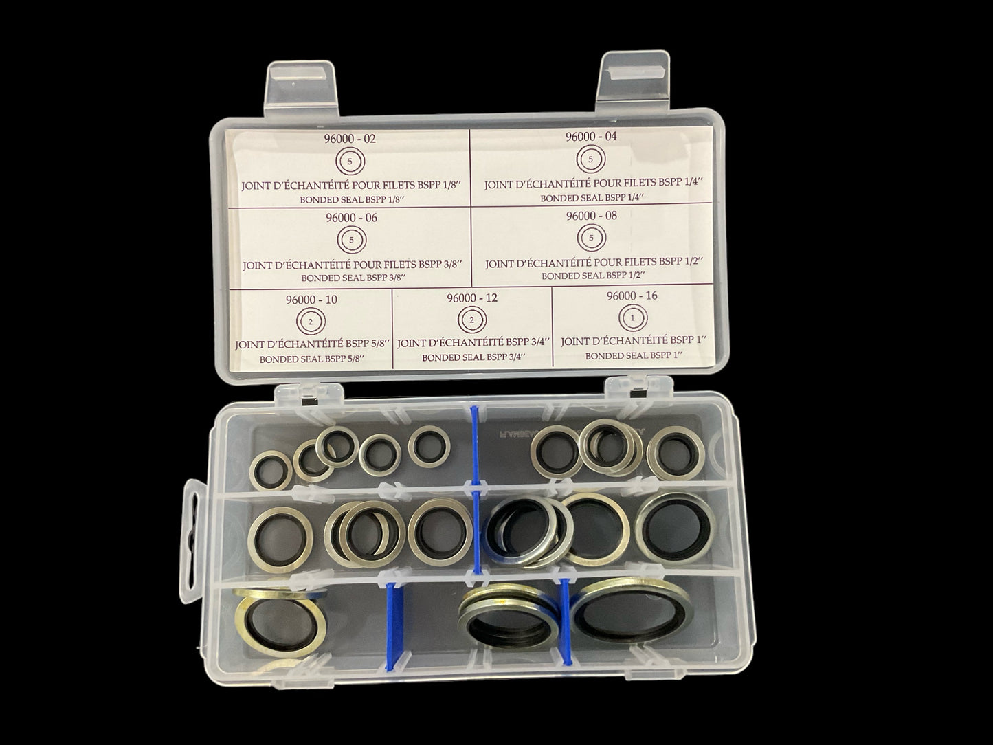 1/8" TO 1" BSPP THREAD SEALS - 27-PIECE SET - Y-900