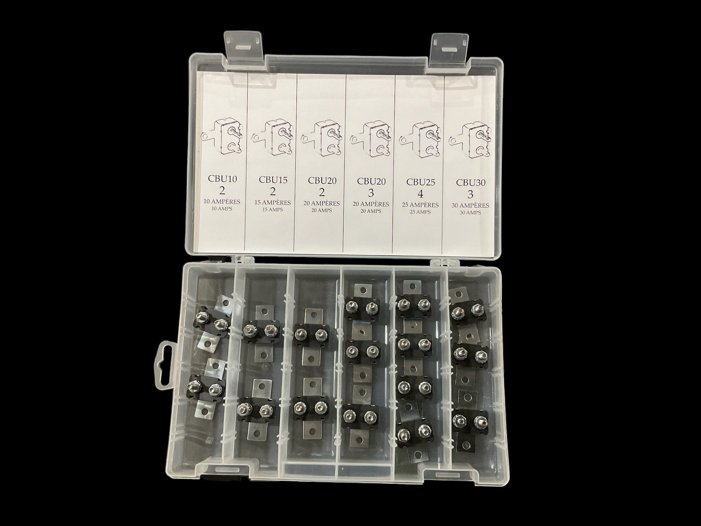 COUPES CIRCUITS UNIVERSELS 10A à 30A - ENSEMBLE DE 17 PIÈCES - Y-K319