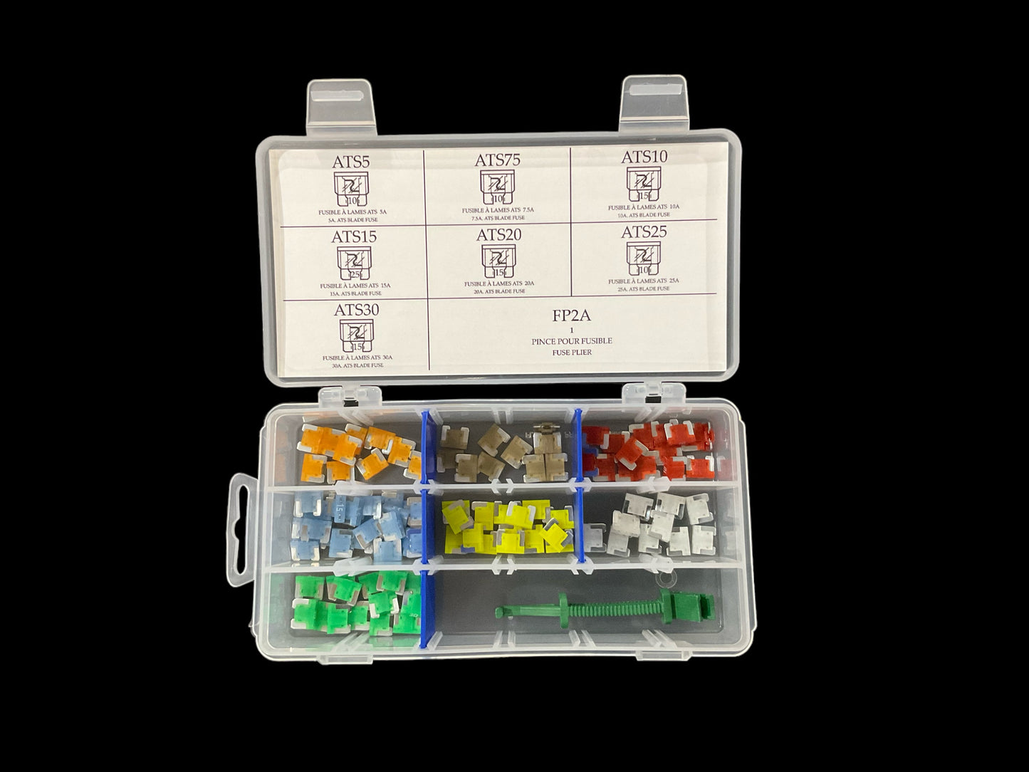 Y-K506 - ATS LOW PROFILE BLADE FUSE SET 5 AMP TO 30 AMP WITH CLAMP INCLUDED.