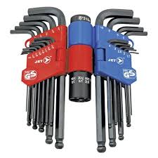 775164 ENSEMBLE DE CLÉ HEXAGONALE A TETE SPHÉRIQUE 22 PCS
