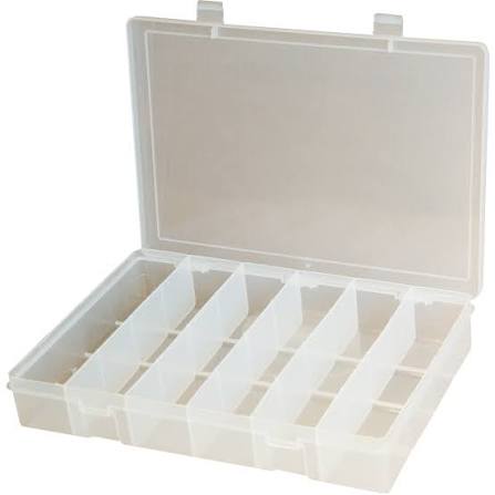 Boîtes compactes en polypropylène, 6 compartiments- CB513