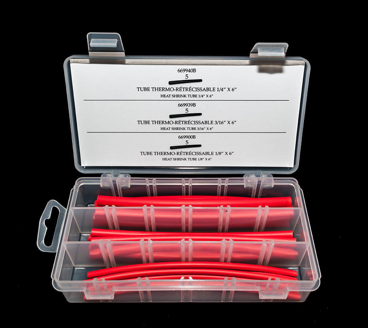 TUBES THERMORÉTRÉCISSABLES ROUGES – ENSEMBLE DE 16 PIÈCES - Y-10000