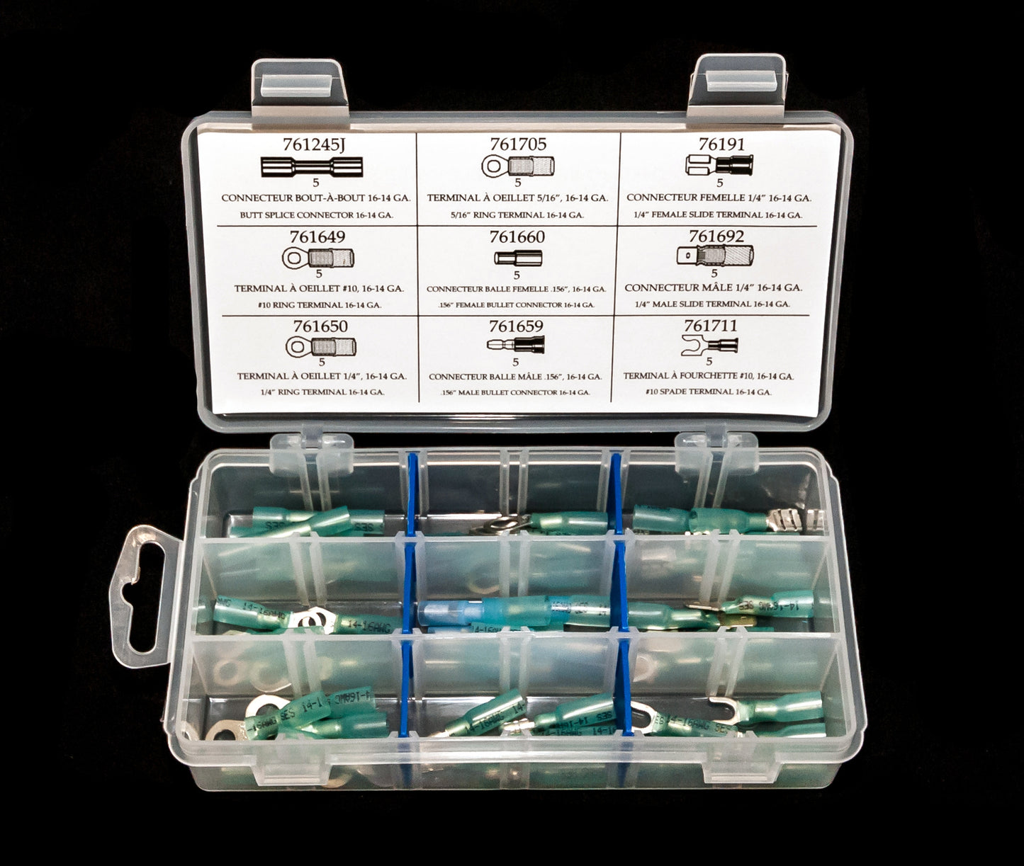 HEAT SHRINK TUBING 16-14 GA – 45-PCS SET - Y-10502