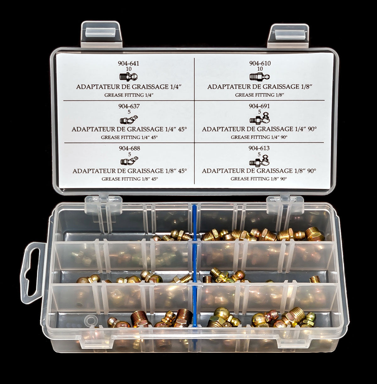 ADAPTATEURS DE GRAISSAGE IMPÉRIAL – ENSEMBLE DE 40 PIÈCES - Y-13000