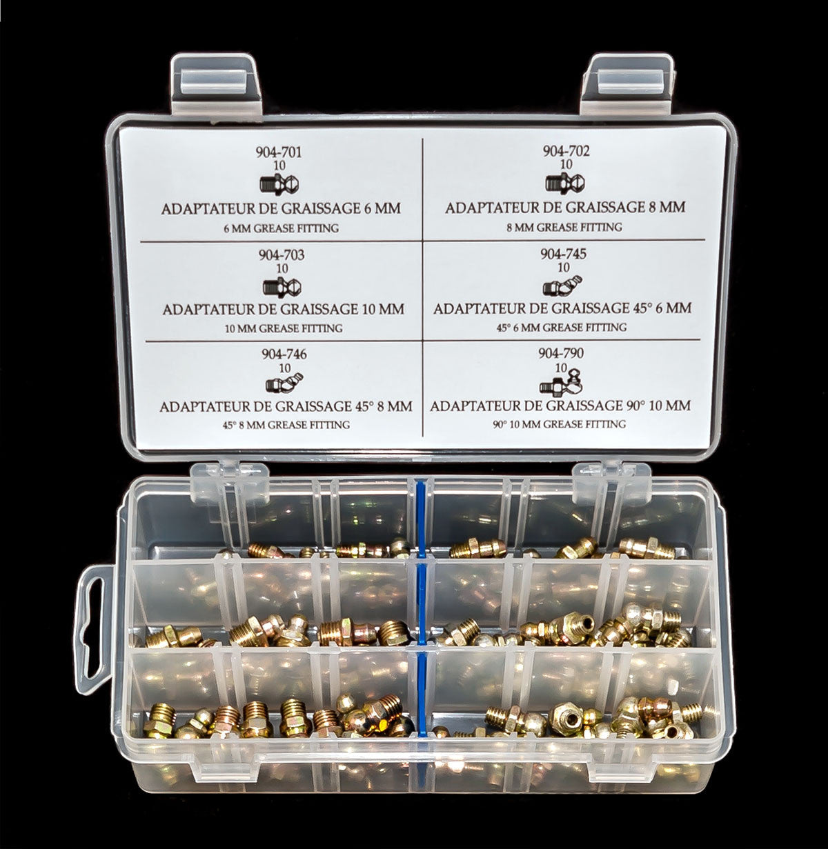 METRIC GREASE FITTING ADAPTERS – 60-PCS SET - Y-13002