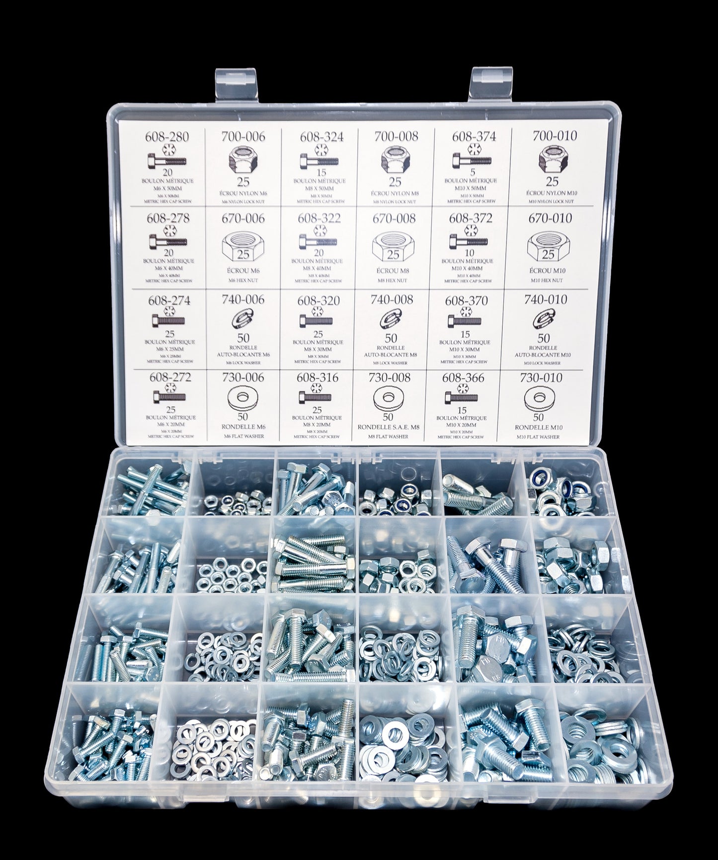 METRIC HEX HEAD BOLTS – 670 PCS SET – Y-150