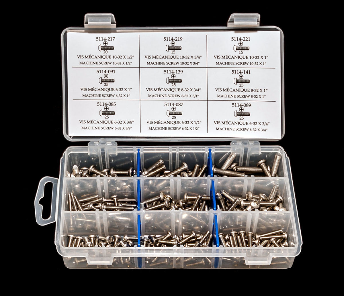 VIS MÉCANIQUES À TÊTE ÉTOILE – ACIER INOXYDABLE – ENSEMBLE DE 200 PIÈCES - Y-2251