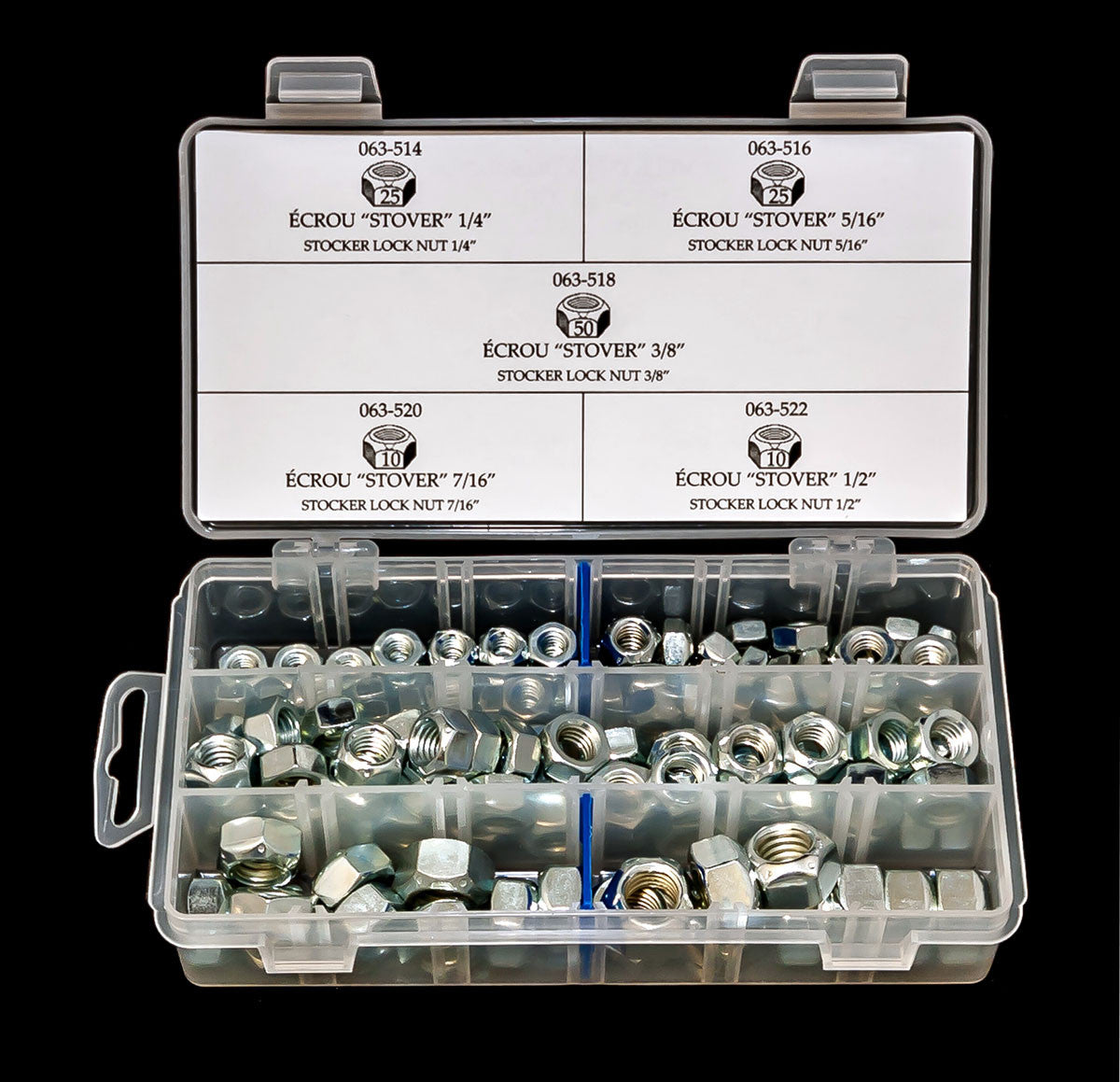 GRADE 8 STOVER LOCK NUTS – 120-PCS SET – Y-261