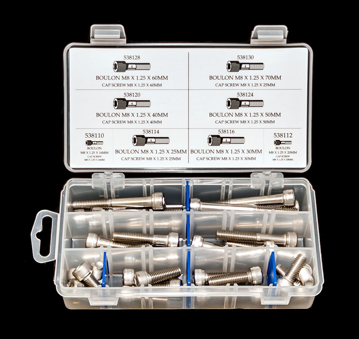 BOULONS M8 À TÊTE CYLINDRIQUE ALLEN – ACIER INOXYDABLE – ENSEMBLE DE 32 PIÈCES - Y-3000