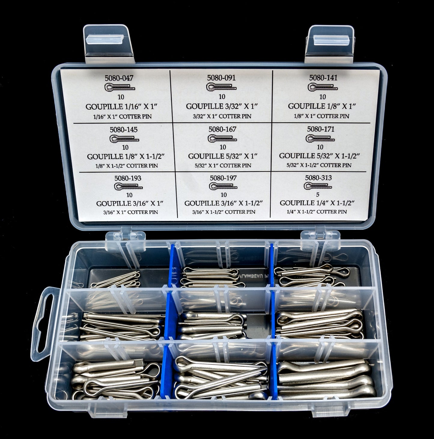 IMPERIAL STAINLESS STEEL COTTER PINS – 85 PCS SET – Y-5000
