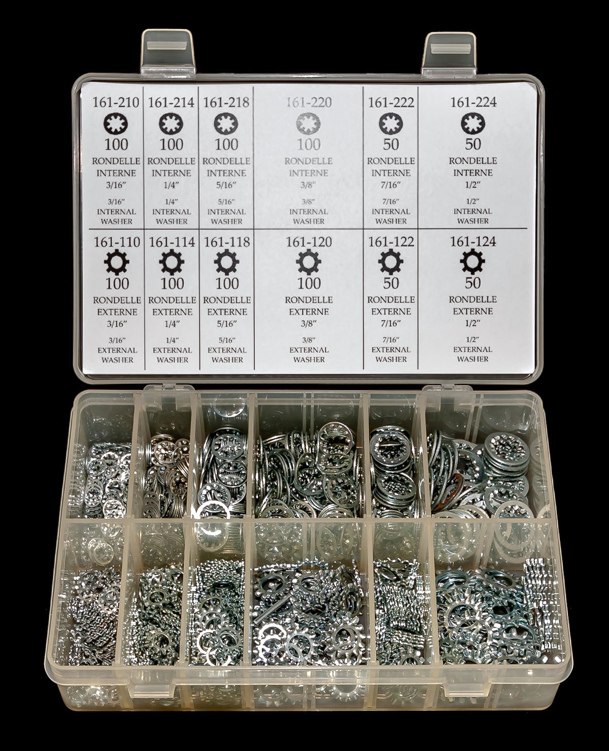 INTERNAL AND EXTERNAL ANTI-VIBRATION WASHERS – 1000 PCS SET – Y-K209