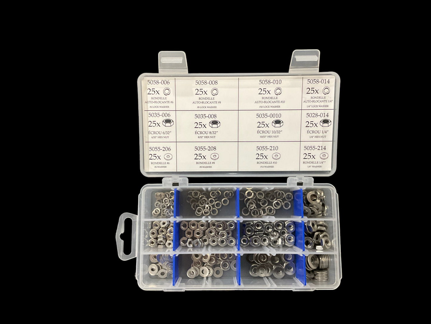 SAE Stainless Steel Nut, Washer and Self-Locking Washer Set