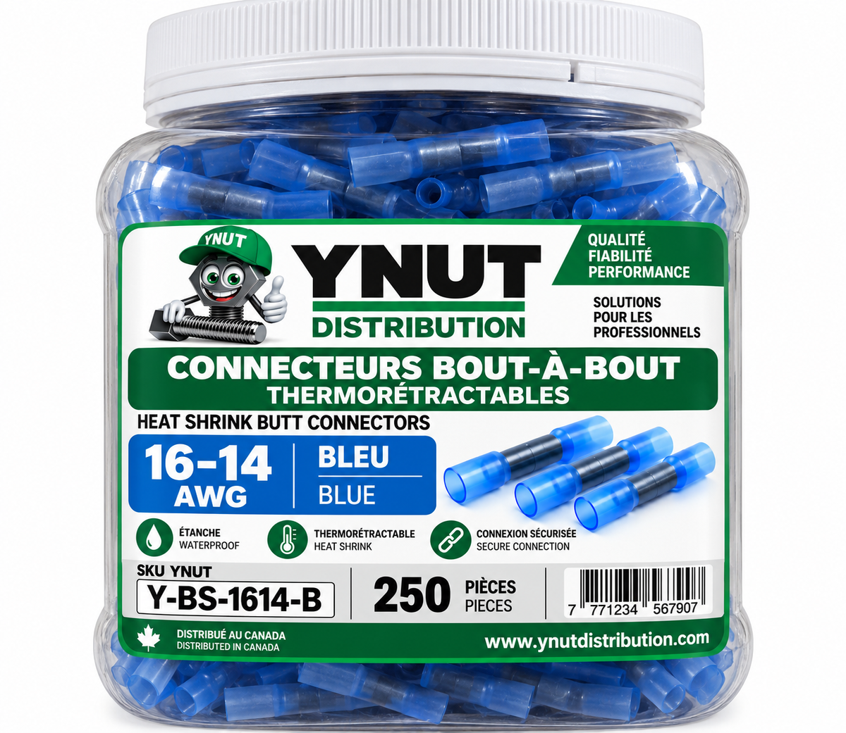 Connecteurs bout-a-bout - Bleu